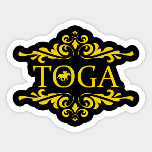 Toga Saratoga Springs Upstate New York Sticker